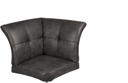 Hoekmodel Bank Lars Dallas Leather, Dark Grey
