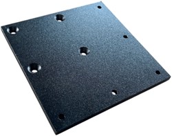 Stalen montageplaat 130x130mm 9-Gaats